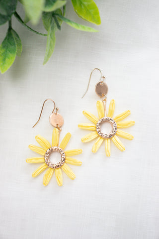 Shell Paper Flower Earrings